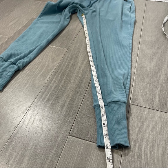 Gymshark Studio Pants Teal Ribbed Joggers Size S High Rise GLJG3691 Gym Lounge - Picture 15 of 15